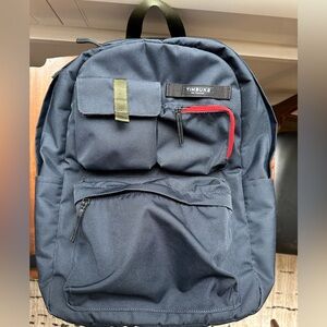 Timbuk2 Rambler Navy Backpack with olive interior